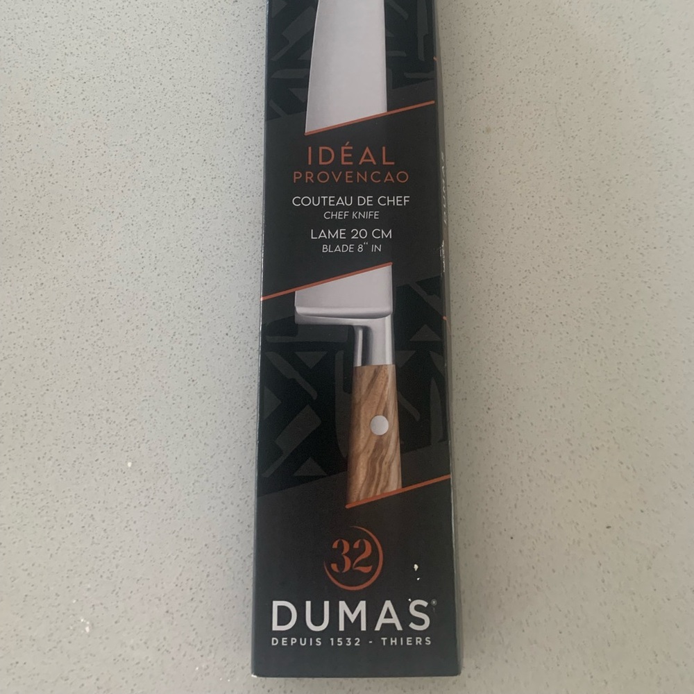 NIB 32 Dumas Chef Knife, 8” Blade